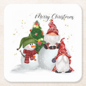 クリスマス格言 スクエアペーパーコースター (正面)