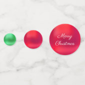 クリスマス格言、ハート&グリーンレッドゴールデン コンフェッティ (正面)