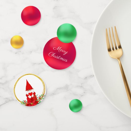 クリスマス格言、ハート&グリーンレッドゴールデン コンフェッティ (グループ)