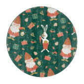 クリスマス格言、バニーホリデーパターン。 カッティングボード (正面)