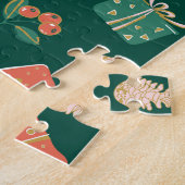 クリスマス格言、バニーホリデーパターン。 ジグソーパズル (側面)