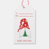クリスマス格言 パーソナライズされた ギフトタグ (正面)