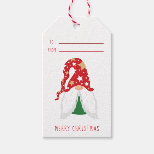 クリスマス格言 パーソナライズされた ギフトタグ (正面)