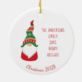 クリスマス格言 パーソナライズされた セラミックオーナメント (裏面)