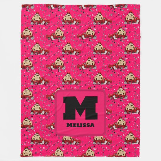 クリスマス格言&ピックアップトラックデザイン – 休日 フリースブランケット (正面)