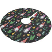 クリスマス格言:フェスティバルのシームレスなパターン ブラッシュドポリエステルツリースカート (アングル)