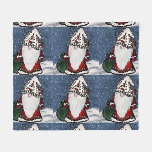 クリスマス格言 フリースブランケット (正面(横))