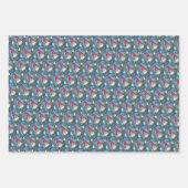 クリスマス格言、リス、ウッドペッカー&（鳥）ショウジョウコウカンチョウ ラッピングペーパーシート (正面)