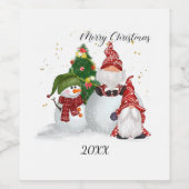 クリスマス格言 ワインラベル (シングルラベル)