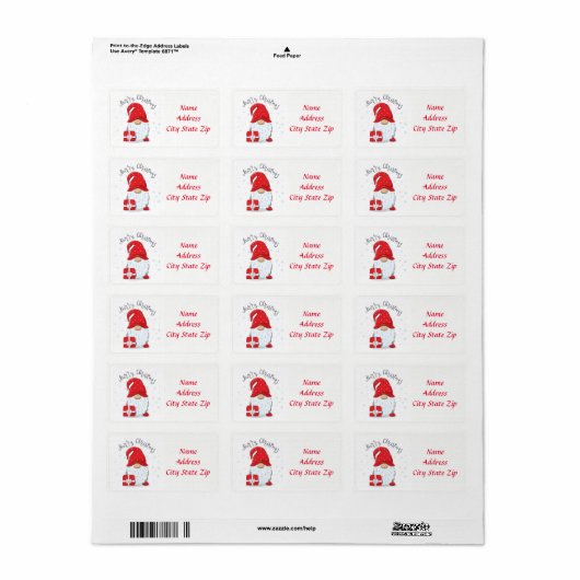 ***クリスマス格言**差出人住所ラベル ラベル (フルシート)