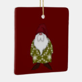 クリスマス格言 |雪片 |ギフト セラミックオーナメント (右)