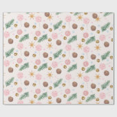 クリスマス棒つきキャンデー&ジンベルラッピング紙 ラッピングペーパー (フラット)