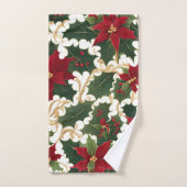 クリスマス植物ガロバスタオオルセット バスタオルセット (ハンドタオル)