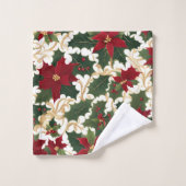 クリスマス植物ガロバスタオオルセット バスタオルセット (ウォッシュタオル)