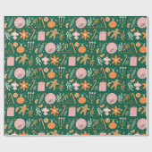 クリスマス植物ホリデーノールクリスマスラッピング ラッピングペーパー (フラット)