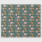 クリスマス植物ホリデーノールクリスマスラッピング ラッピングペーパー (フラット)