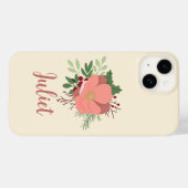 クリスマス植物名パーソナライズされた称 Case-Mate iPhoneケース (裏面 (横))