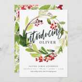 クリスマス植物紹介誕生発表 シーズンカード (正面/裏面)