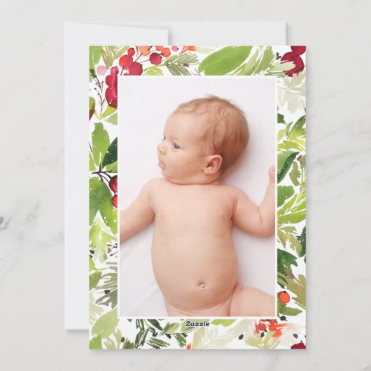 クリスマス植物紹介誕生発表 シーズンカード (裏面)