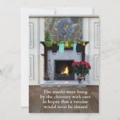 クリスマス検疫マスク煙突おもしろい休日 シーズンカード (正面)