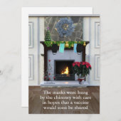 クリスマス検疫マスク煙突おもしろい休日 シーズンカード (正面/裏面)