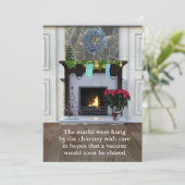 クリスマス検疫マスク煙突おもしろい休日 シーズンカード (スタンド正面)