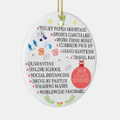 クリスマス検疫、2020年の記憶 セラミックオーナメント (右)