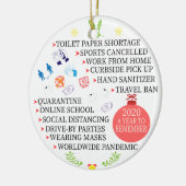 クリスマス検疫、2020年の記憶 セラミックオーナメント (左)