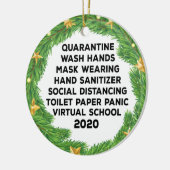 クリスマス検疫、2020年の記憶 セラミックオーナメント (左)