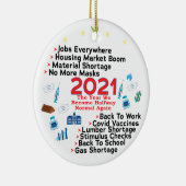 クリスマス検疫、2021年の記憶 セラミックオーナメント (右)