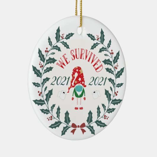 クリスマス検疫、2021年の記憶 セラミックオーナメント (右)