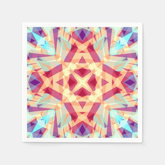 クリスマス楽しい明るい陽気な現代的なパターン スタンダードカクテルナプキン (正面)