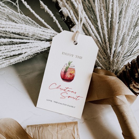 クリスマス楽しむスピリッツサンキューカード ギフトタグ
