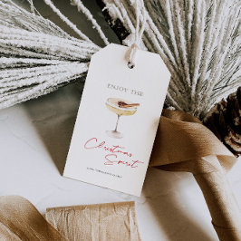 クリスマス楽しむスピリッツメッセージカード ギフトタグ