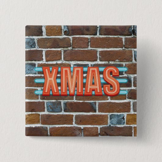 クリスマス標識 缶バッジ (正面)