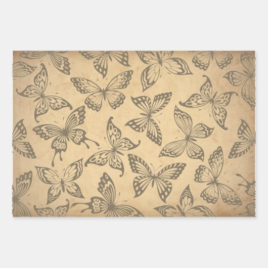 クリスマス樺の木フォレストファッションアヤシャロゴ ラッピングペーパーシート (正面)