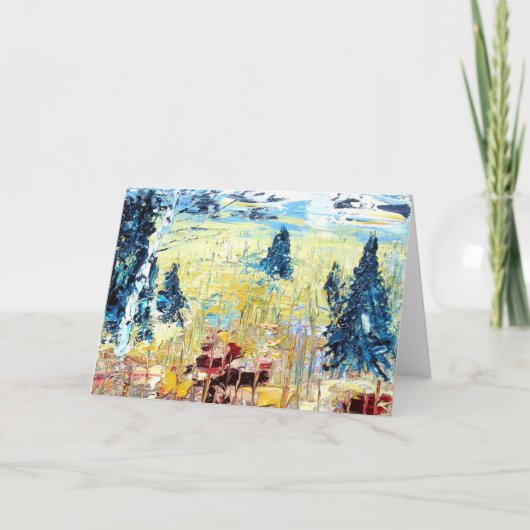 クリスマス樺の木 シーズンカード (正面)