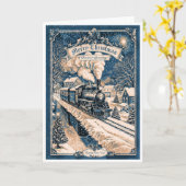クリスマス機関車 カード (黄色い花)