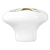 クリスマス歌唱犬のアートドアノブ セラミックノブ (側面)