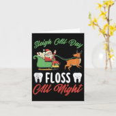 クリスマス歯医者ホリデー歯科医院おもしろいクリスマス カード (黄色い花)