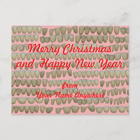 クリスマス歯科歯科矯正医歯科衛生士 シーズンポストカード (正面)