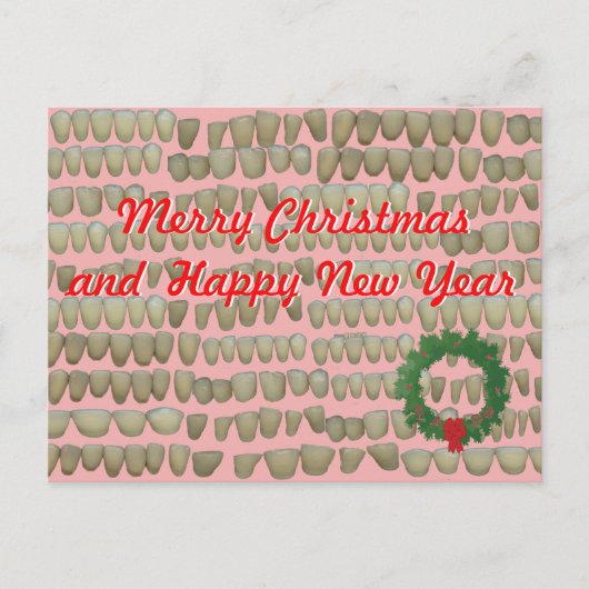 クリスマス歯科歯科矯正医歯科衛生士 シーズンポストカード (正面)