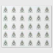 クリスマス歯科用ツリー歯科Oh歯列歯 ラッピングペーパー (フラット)