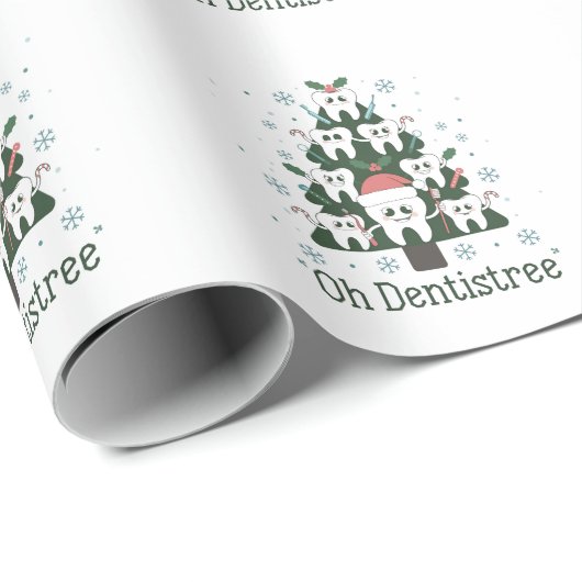 クリスマス歯科用ツリー歯科Oh歯列歯 ラッピングペーパー (ロールコーナー)