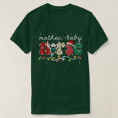 クリスマス母ベビーナースはギフト最高のを包む Tシャツ (デザイン正面)