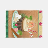 クリスマス毛布のための菓子 フリースブランケット (正面(横))