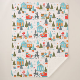 クリスマス毛布 シェルパブランケット