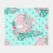 クリスマス毛布 フリースブランケット (正面(横))