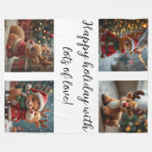 クリスマス毛布 フリースブランケット (正面(横))