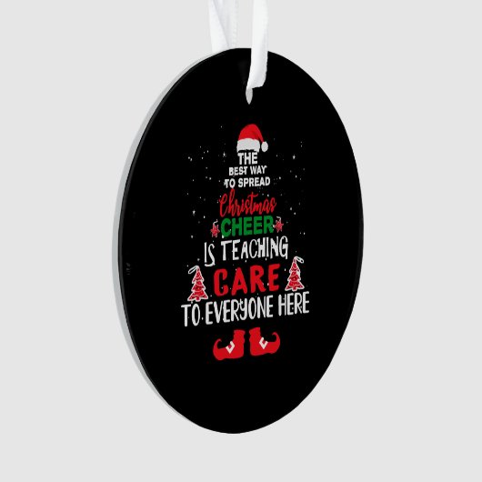 クリスマス気に先生おもしろい気に先生 オーナメント (正面)